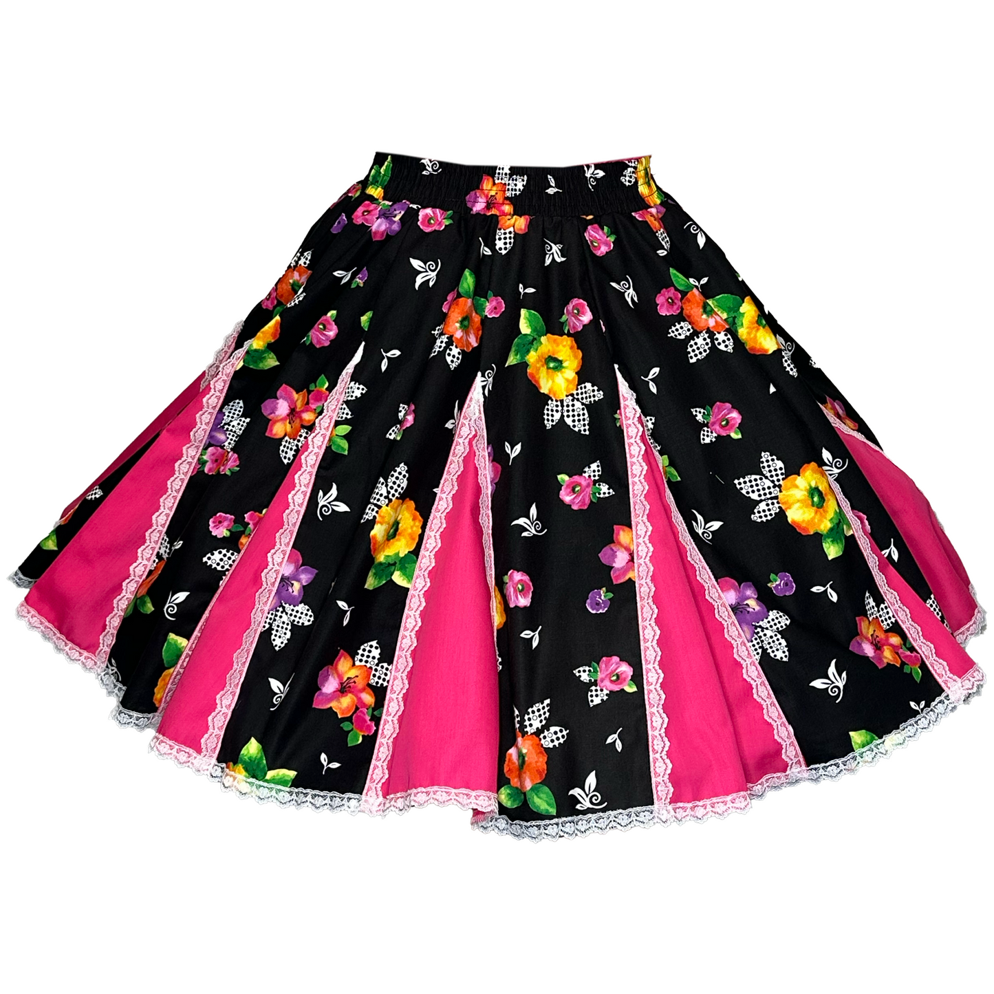 Colorful Floral Poppies Skirt