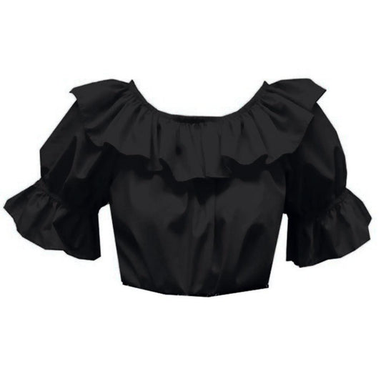 Scoop Neck Blouse in Black