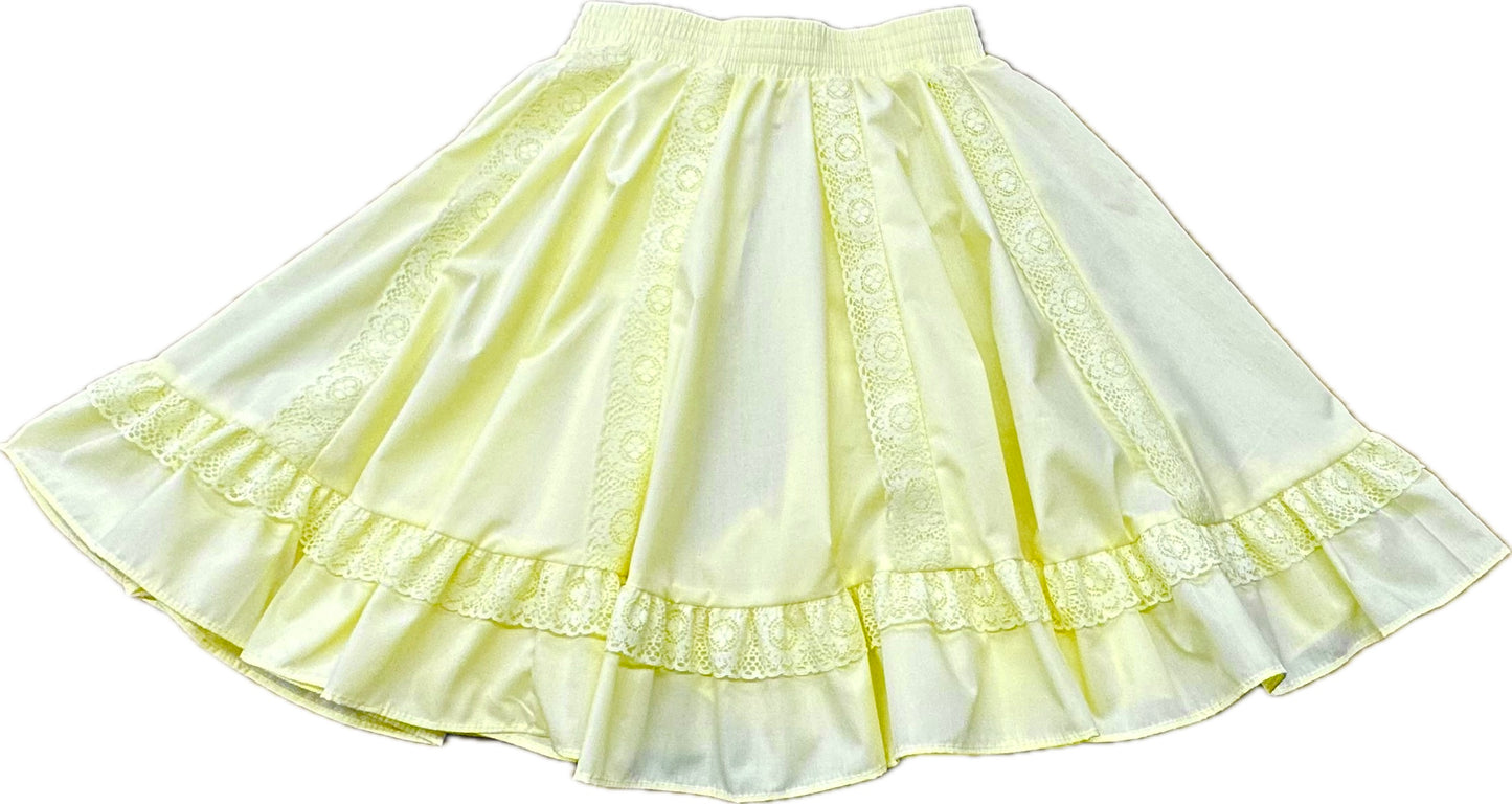8 Gore Lace Square Dance Skirt