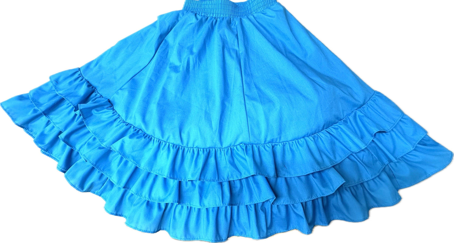 3 Ruffle Square Dance Skirt