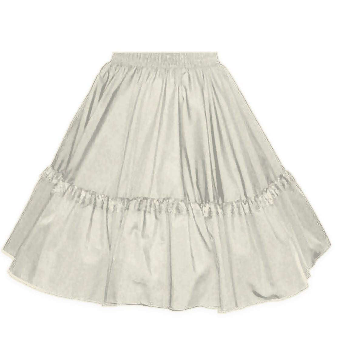 Circle Skirt w/ lace Square Dance Skirt in Beige