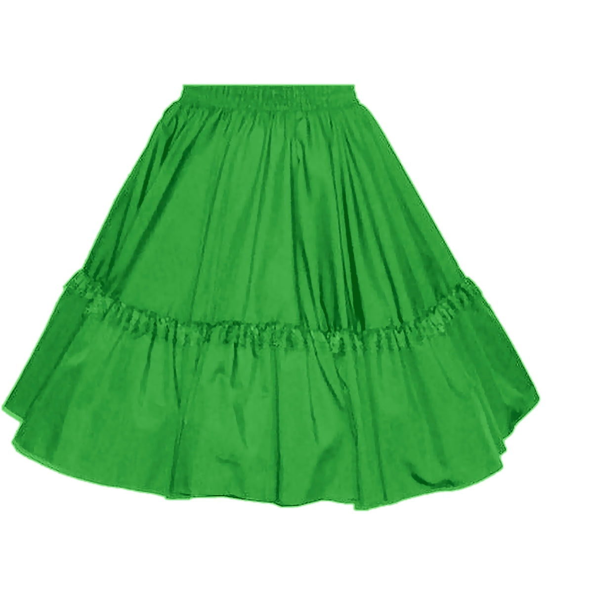 Circle Skirt w/ lace Square Dance Skirt in Kelly