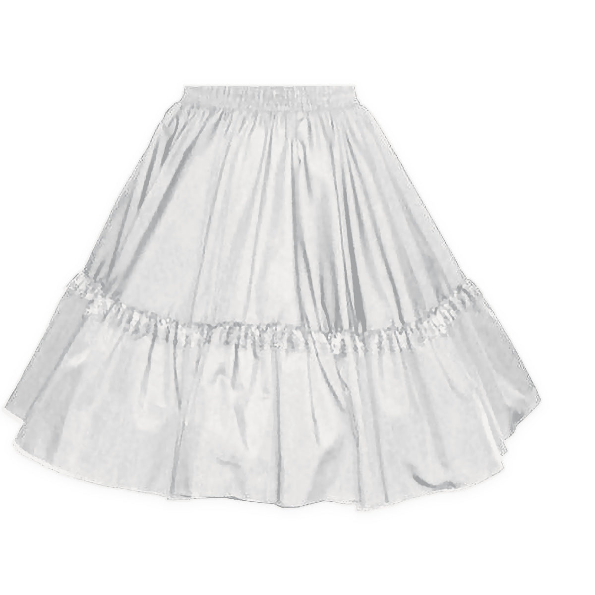 Circle Skirt w/ lace Square Dance Skirt in White