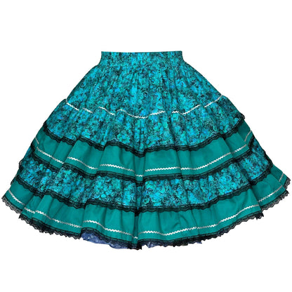 Floral Jewel Square Dance Skirt