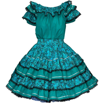 Floral Jewel Square Dance Outfit