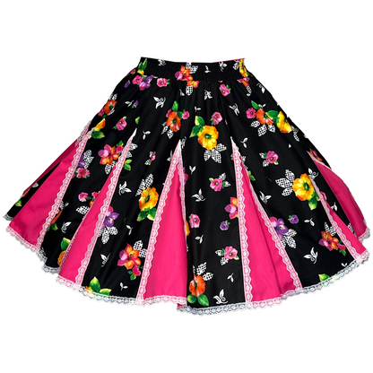 Colorful Floral Poppies Skirt