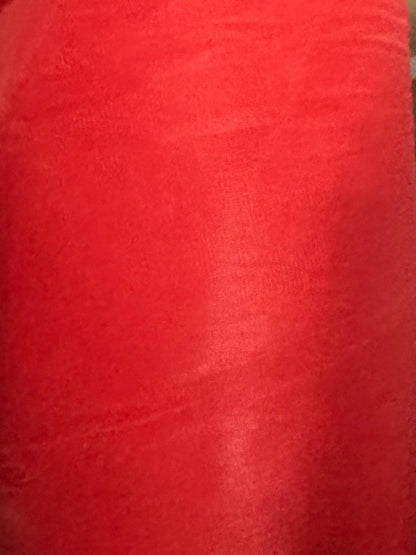 Red textured nylon Organdy Stiff Petticoat fabric with a soft focus and subtle shading variations by Square Up Fashions.