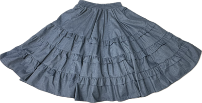 Double Ruffle Square Dance Skirt