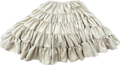 The DISCOUNTED Softer Poly-Liner Petticoat by Square Up Fashions, available in 3 colors, features a multi-tiered ruffle design and elastic waistband—perfect as an adjustable square dance slip for added volume and flair.