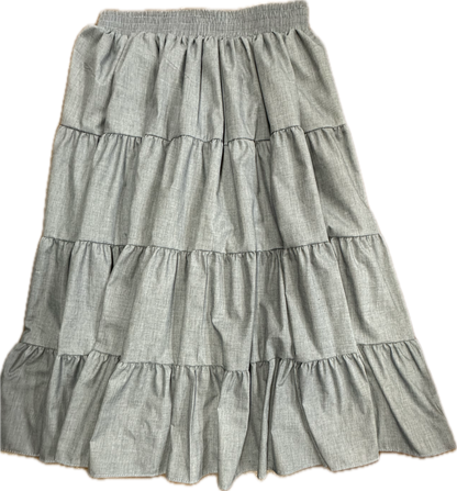 Four-tiered Basic 4 Tier Prairie Skirt on a plain background by Square Up Fashions.