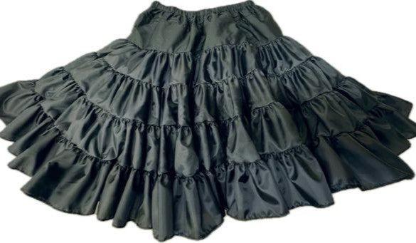 The DISCOUNTED Softer Poly-Liner Petticoat by Square Up Fashions—available in 5 colors—features a soft, multi-layered design with an elastic waistband, ideal for square dancing or as an adjustable slip under dresses.