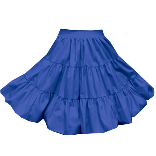 Basic 3 Tier Square Dance Skirt in Royal