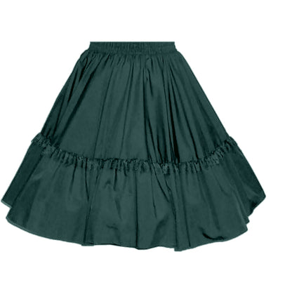 Circle Skirt w/ lace Square Dance Skirt in Hunter