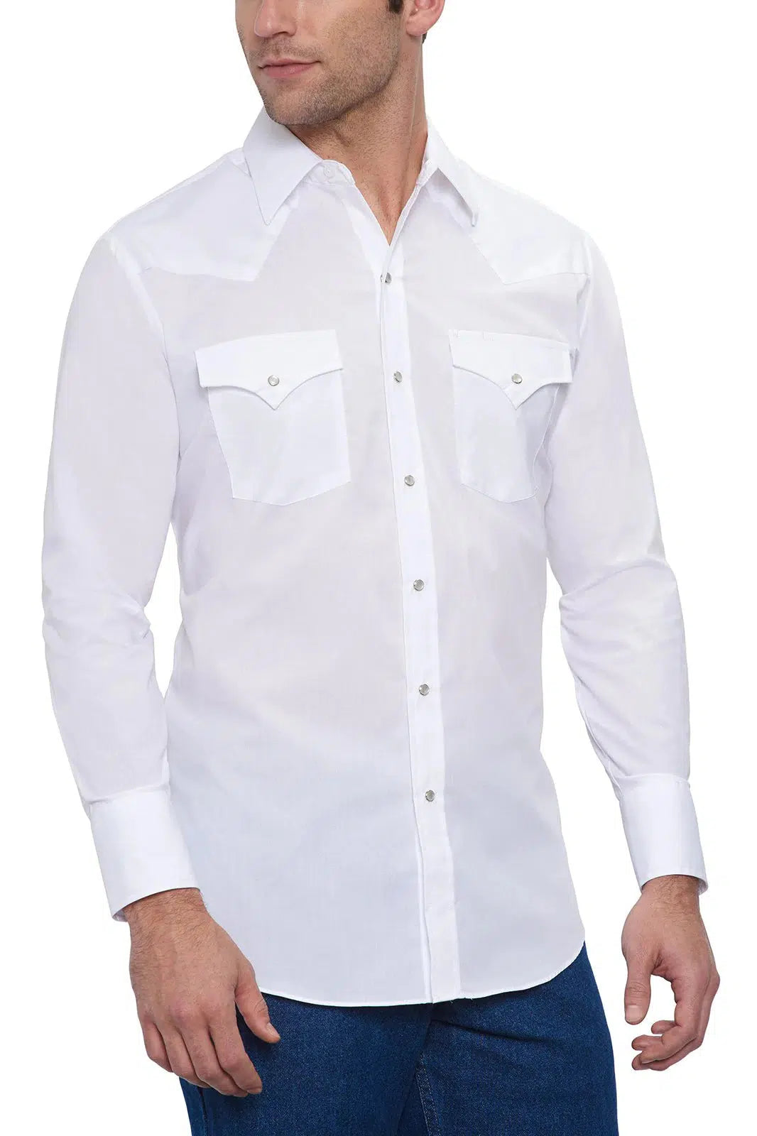 Ely Men's Western Yokes white shirt.