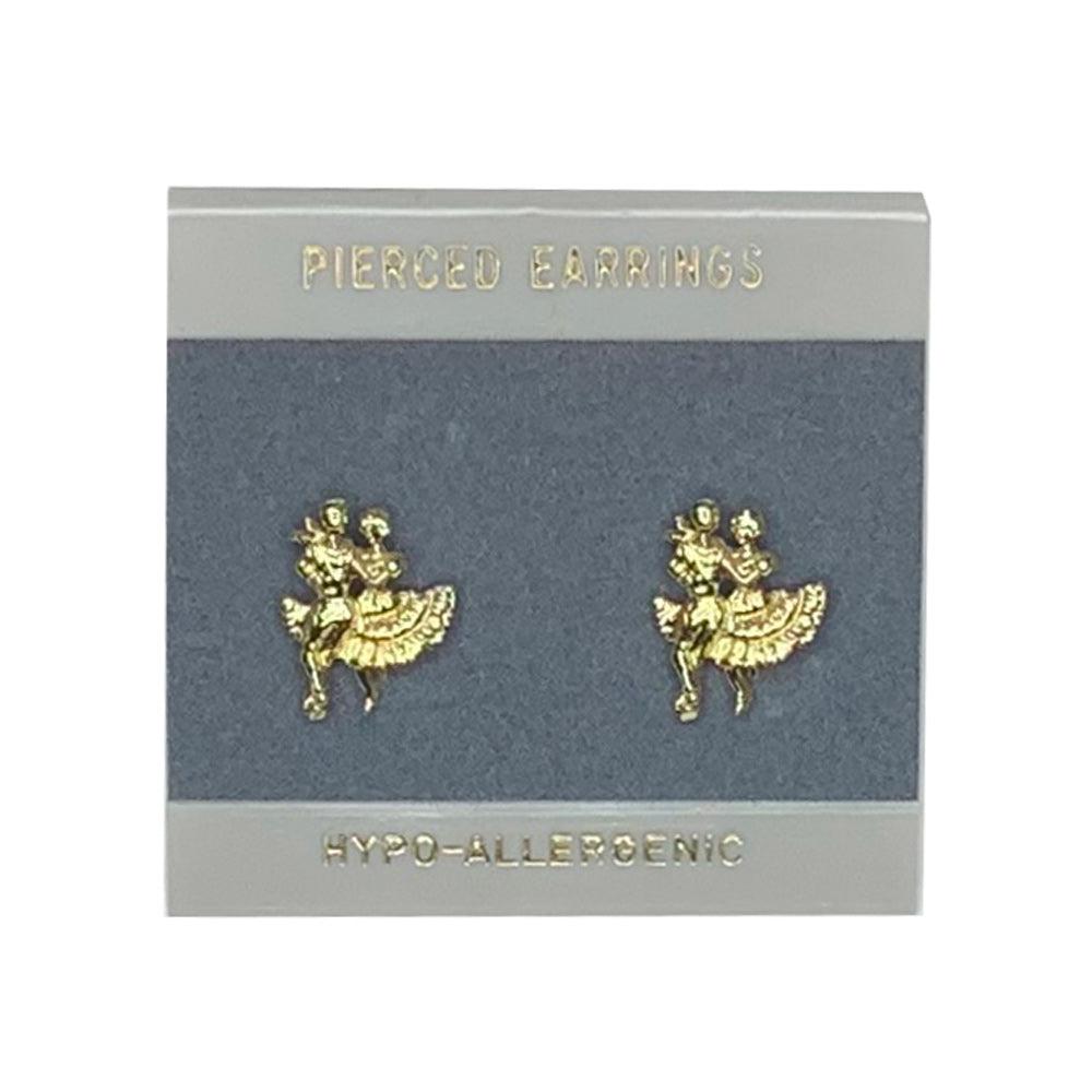 Square Dancer Gold Earrings, Jewelry - Square Up Fashions