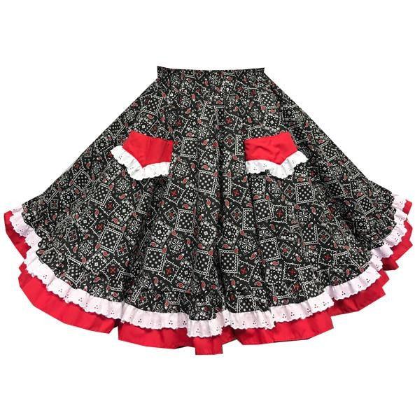 Western Bandana Square Dance Skirt, Skirt - Square Up Fashions