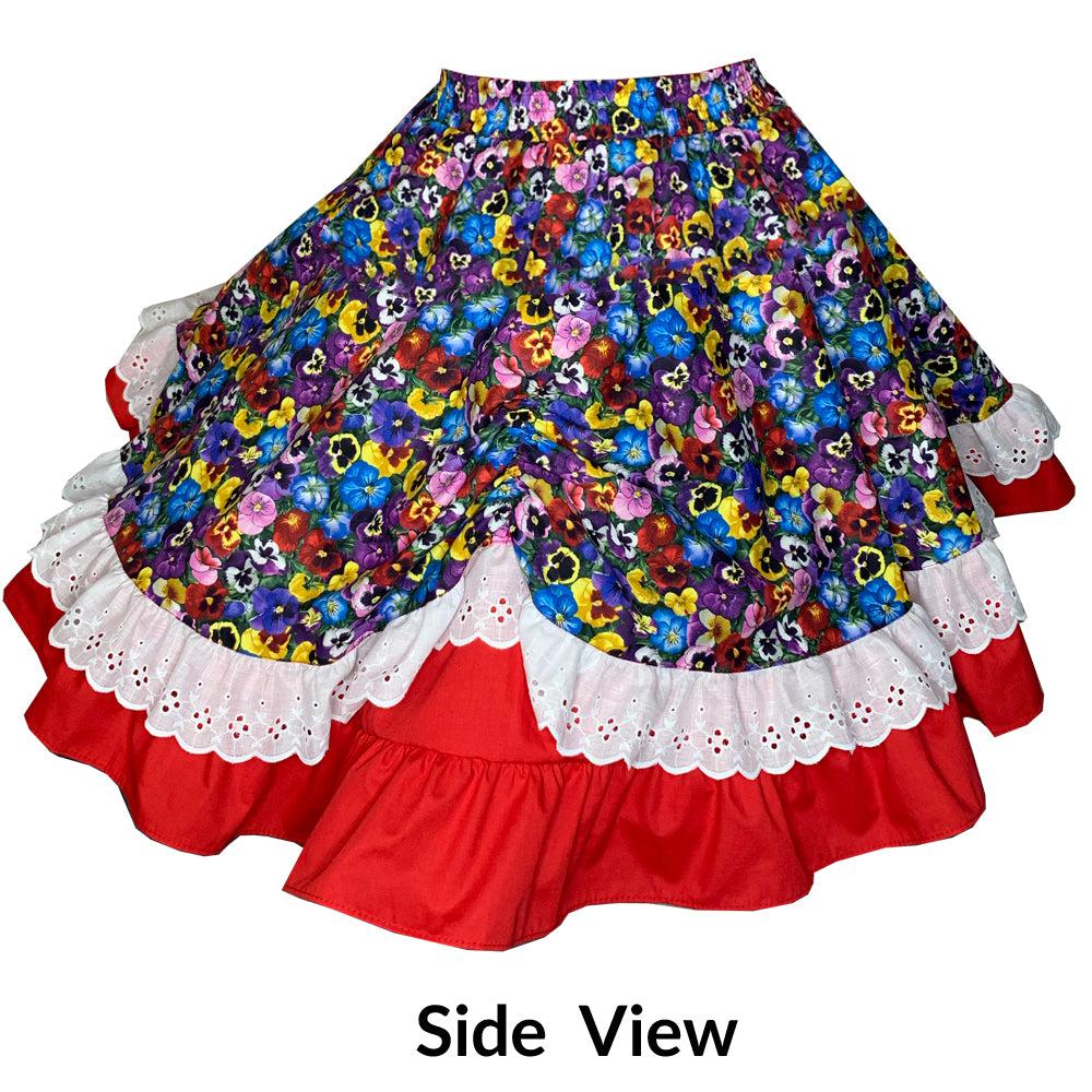 Garden Pansy Square Dance Outfit, Set - Square Up Fashions