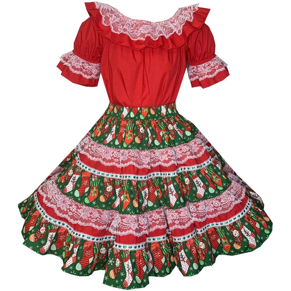 Christmas Stockings Square Dance Outfit, Set - Square Up Fashions