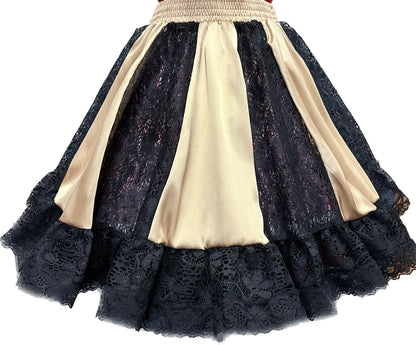 A Charmeuse Square Dance Skirt with ruffles from Square Up Fashions.