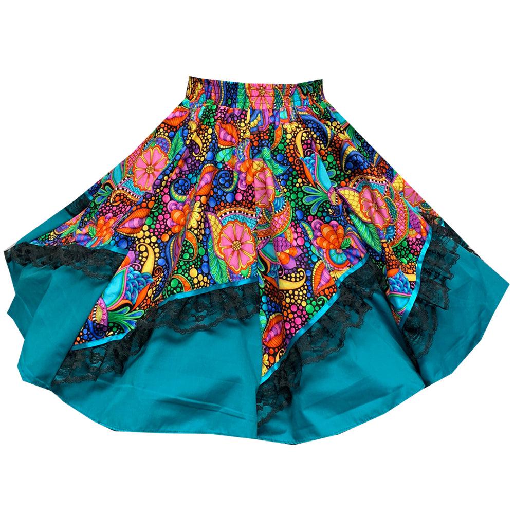 Colorful Carnival Square Dance Skirt, Skirt - Square Up Fashions