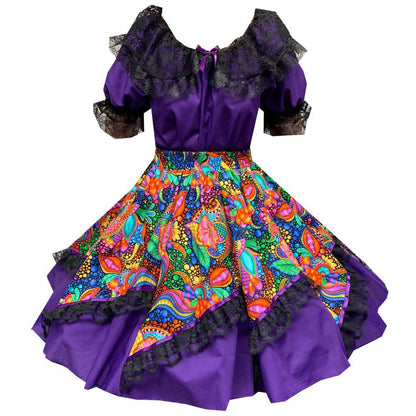 Colorful Carnival Square Dance Outfit, Set - Square Up Fashions