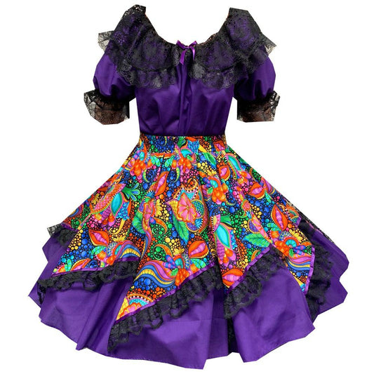 Colorful Carnival Square Dance Outfit, Set - Square Up Fashions