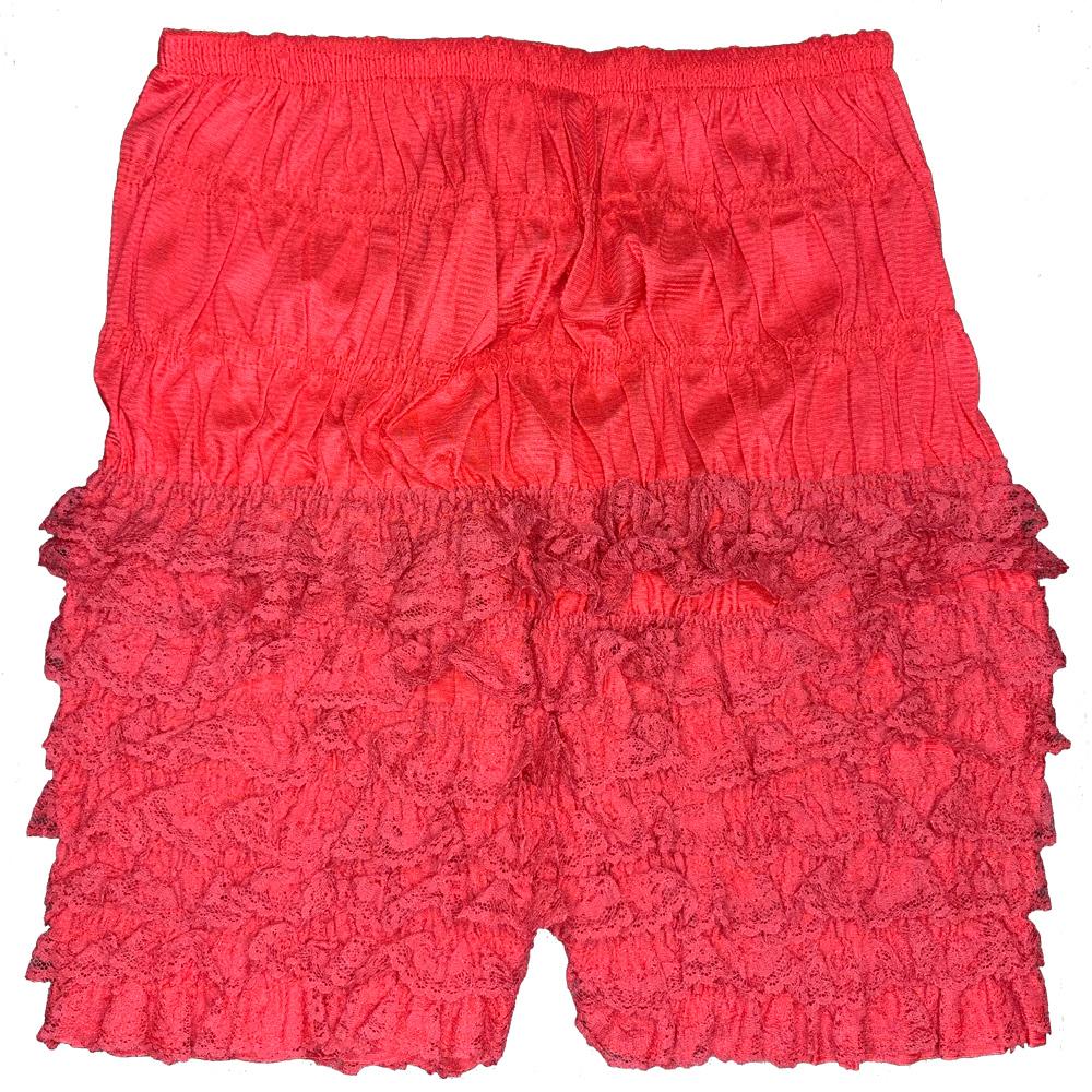 A pair of Square Up Fashions' Pettipants with lace ruffles.